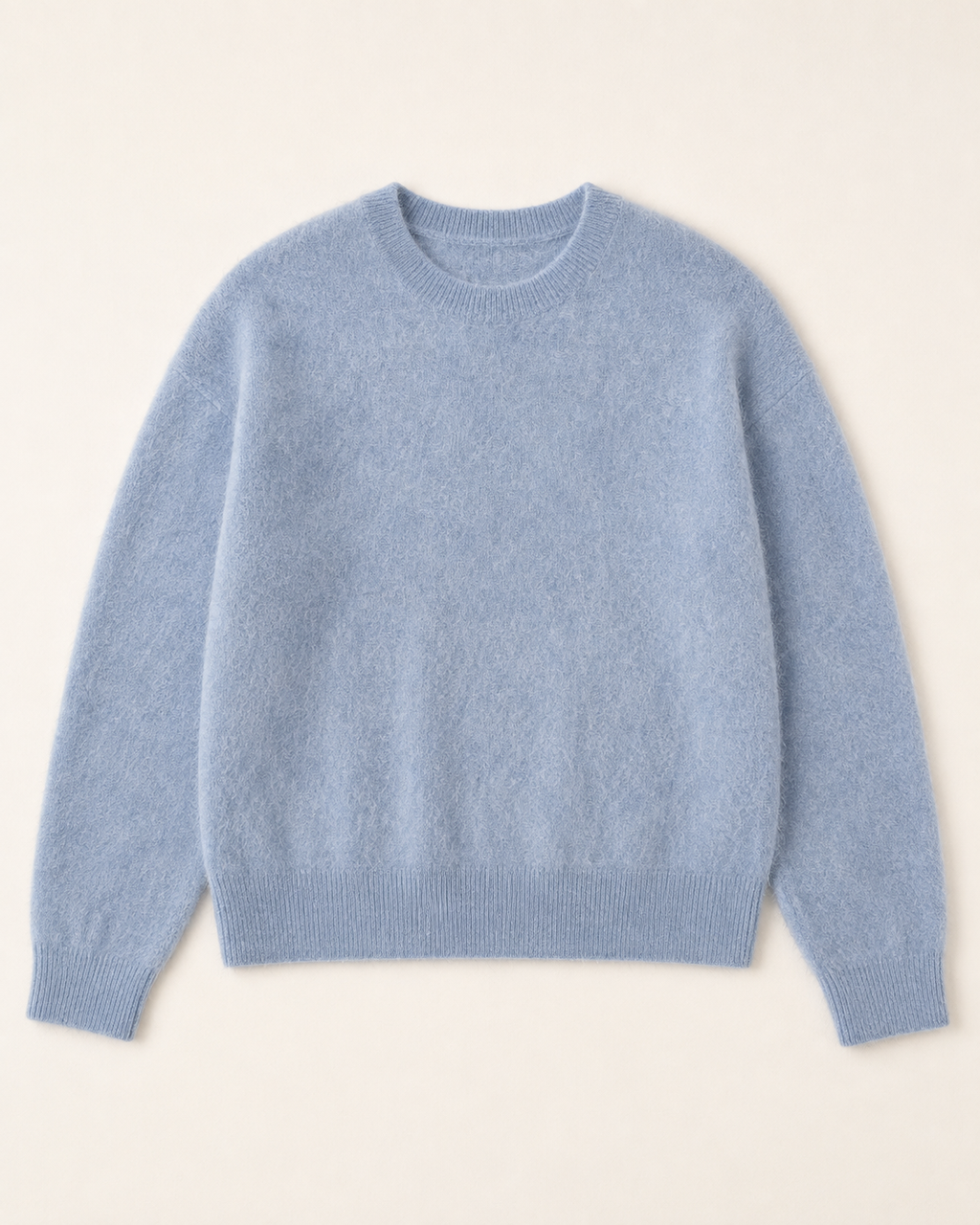 Powder Blue Cloud-Soft Cashmere Crewneck