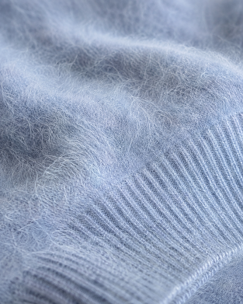 Powder Blue Cloud-Soft Cashmere Crewneck