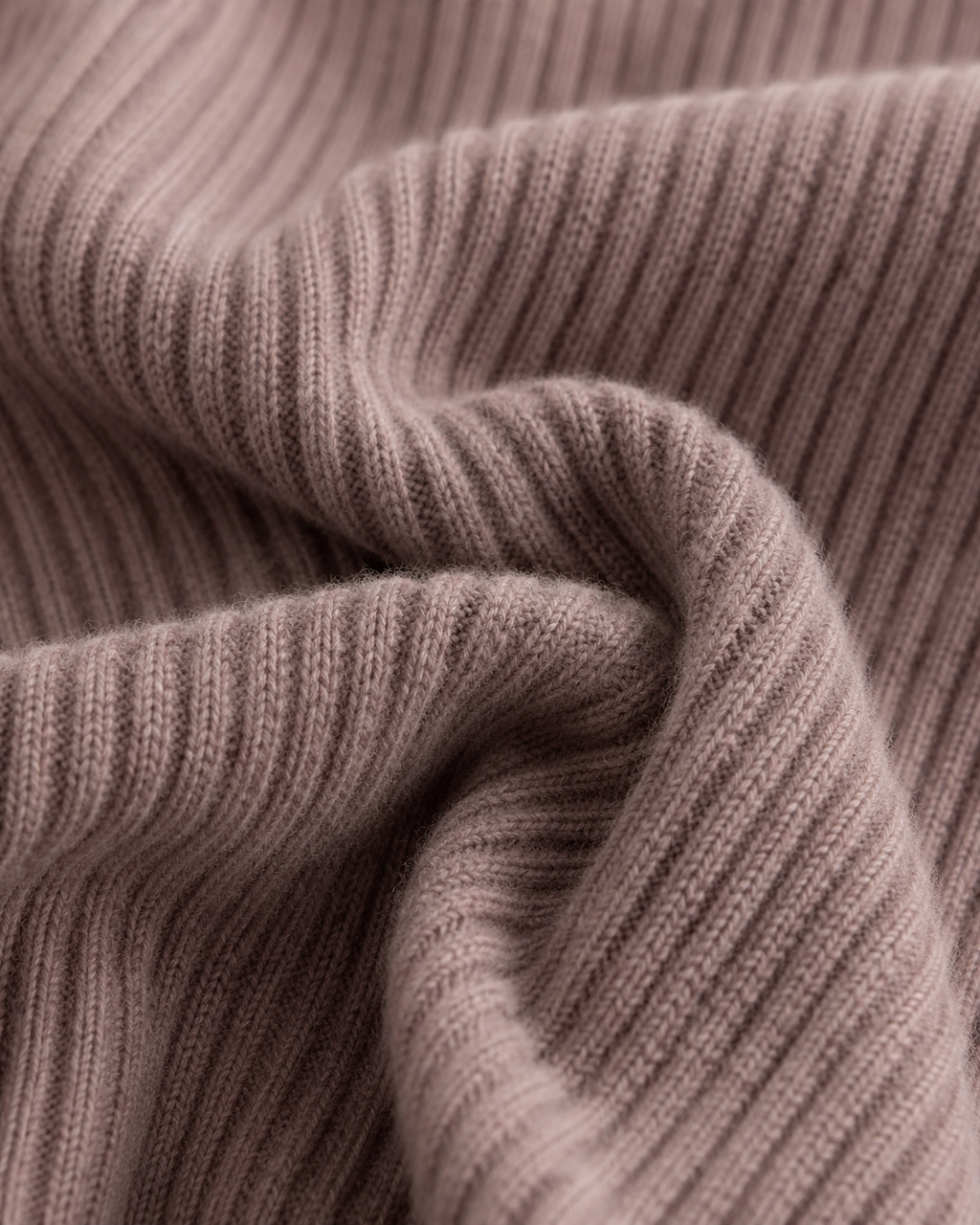 Rosewood Ribbed Cashmere Split-Hem Sweater